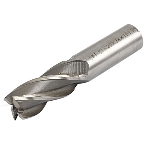 Aexit 21mm Cutting Router Bits Diameter Straight Shank 4 Flutes End Mill Edge Treatment & Grooving Bits Milling Cutter