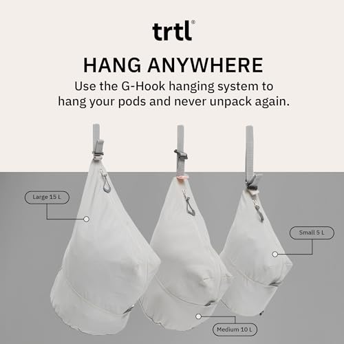 trtl Packing Pods, Coconut - Packing Cubes for Travel - Compression Packing Cube with Water Resistant Fabric - Comes with 3 Cube Sizes (Small, Medium, Large) - 5 Pack2