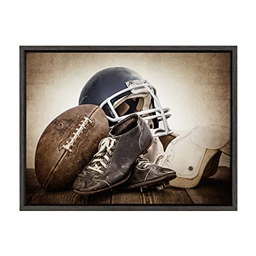 DesignOvation Sylvie Vintage Football Gear Framed Canvas by Shawn St. Peter, 18x24, Gray DesignOvation Sylvie Vintage Football Gear Framed Canvas by Shawn St. Peter, 18x24, Gray