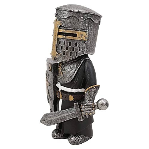 duhe189014 Ritter-Zwerg-Skulptur – 13 cm wasserdichte Kunstharzfigur – kreative Dekoration für Zuhause, Outdoor, Garten, praktisch – Bild 3
