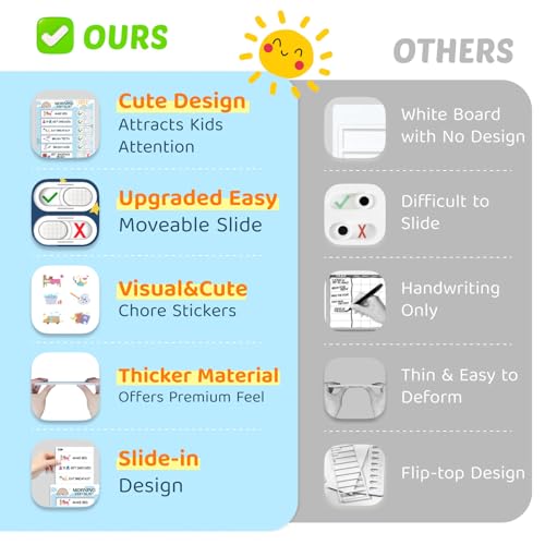 3 in 1 Bedtime/Morning/Weekly Routine Chart for Kids, Magnetic Chore Chart for Kids, Visual Schedule for Kids Toddlers Schedule Board for Home - Image 4