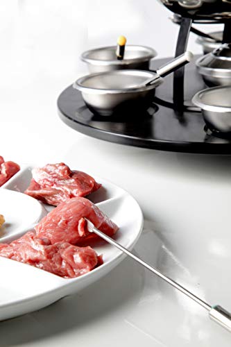 Cosy & Trendy RH4483B Fondue-Teller aus Porzellan, Durchmesser 23,5 cm, weiß