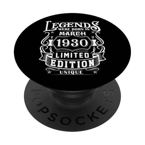 Cumpleaños Marzo 1930 Edición Limitada Regalo March 1930 PopSockets PopGrip Intercambiable
