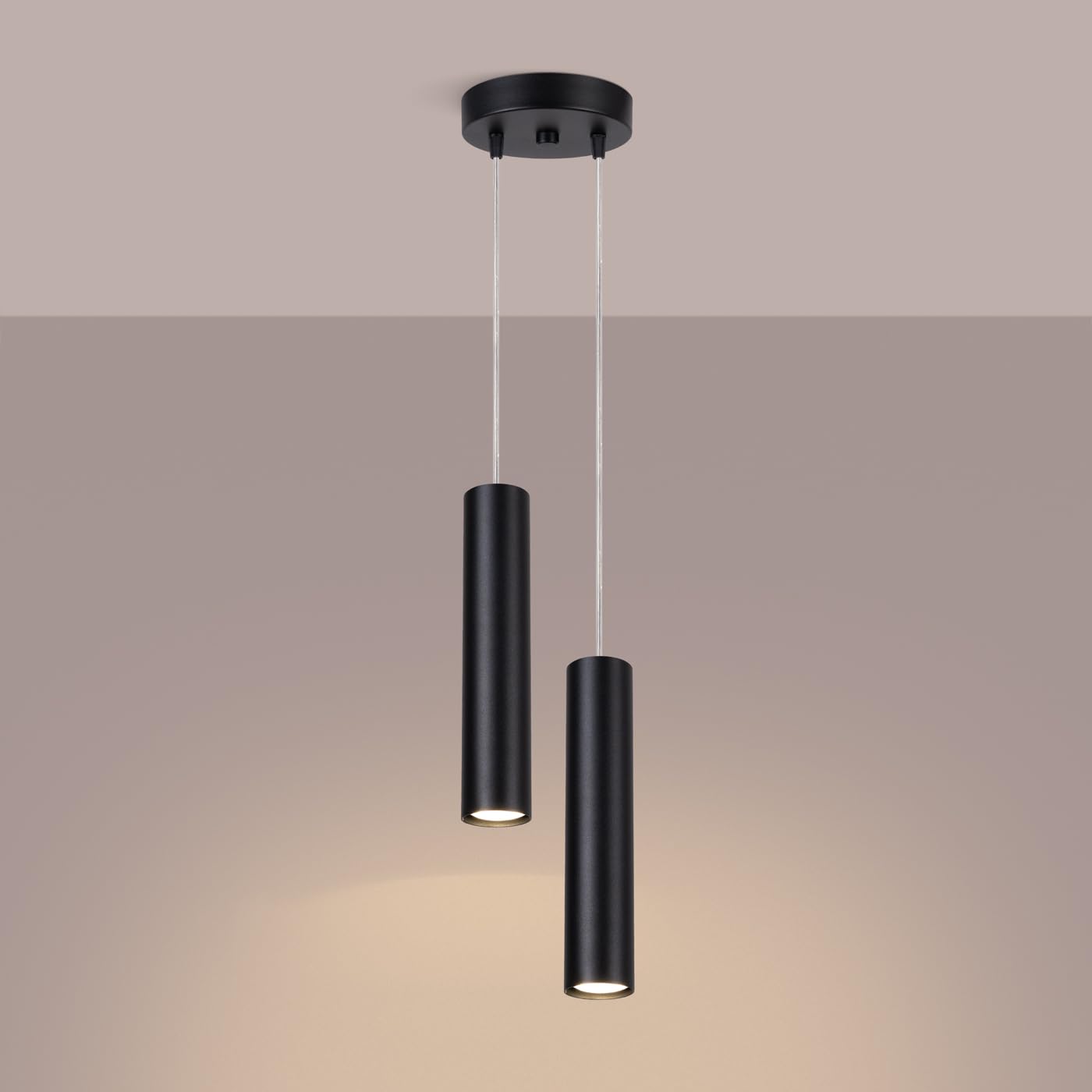 SOLLUX lighting Lámpara Colgante - Lámpara de Techo Acero - 1 Pantalla - Bombilla LED - Negro Lagos