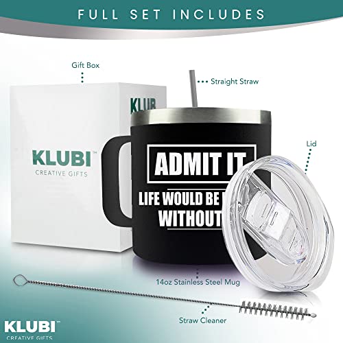 Funny Gift For Boyfriend Girlfriend - Coffee Tumbler Mug 14Oz Black - Funny Unique Gift For Him, Wife, Husband, Partner, Dad, Boyfriend Or Girlfriend, Coworker, Men, Anniversary #TOP1