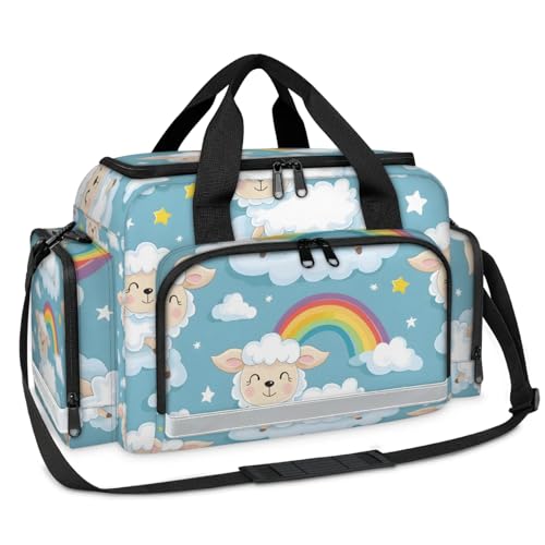 GzLeyigou First Aid Bags Empty, Fleecy Sheep Emergency Bag First Aid Kit Multiple Compartment Kit Carrier On Call Trauma Bag For Paramedics Emergency Medical Supplies Kit