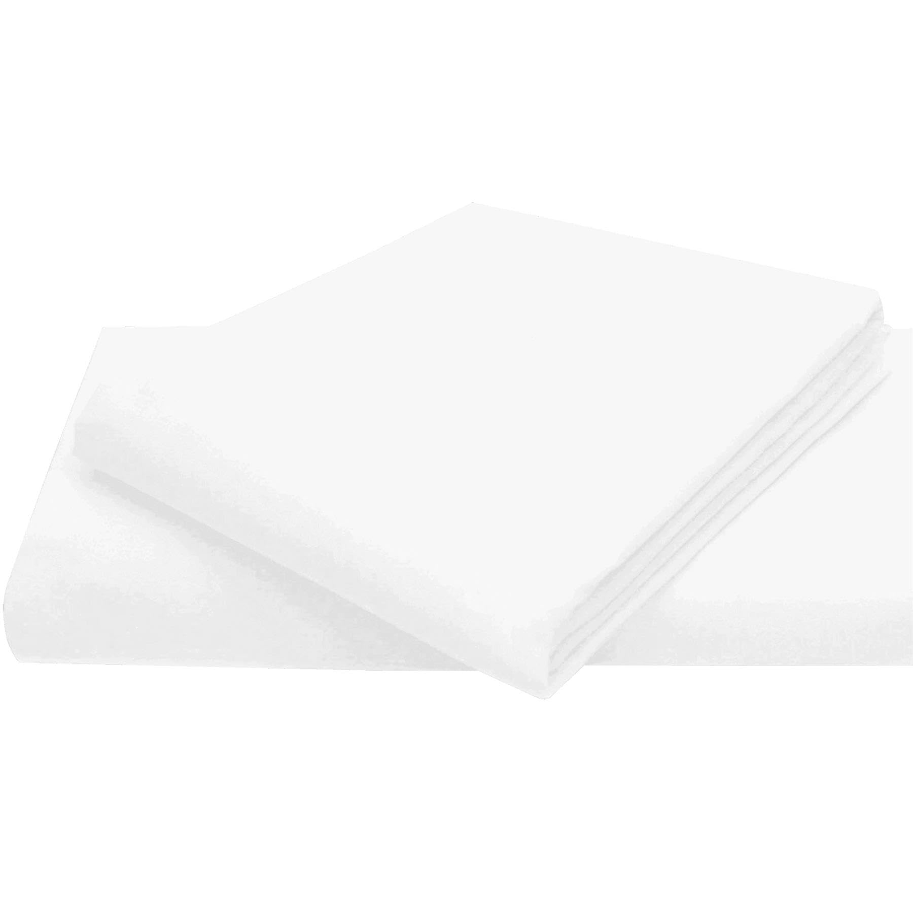 800TC Cotton Rich Flat Bed Sheet Easy Care Soft Fabric Optional Housewife/Oxford Pillowcases Sold Separately [King, White]