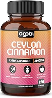 Ceylon Cinnamon Capsules - Combined with Ginger Root and Turmeric Curcumin - Equivalent to 3600 mg Powder - Natural Mind and Body Balance Support Supplement - 120 Vegan Capsules