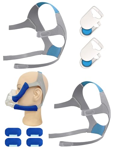 2 Packs F20 Replacement Headgear Compatible with F20 Full-face Mask Include 4 Magnetic Clips+2 Packs Headgear Hanger (Large)
