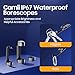 [Dual-Lens] Borescope with Light,Camii Industry Endoscope HD Camera IP67 Waterproof with Adjustable LED Lights, 1920P Endoscope Semi-Rigid Cable Snake Inspection Camera for iOS Android(16.4ft)
