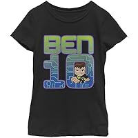 Ben 10 Camiseta Ben Ten Camiseta para Unisex niño, Negro, L