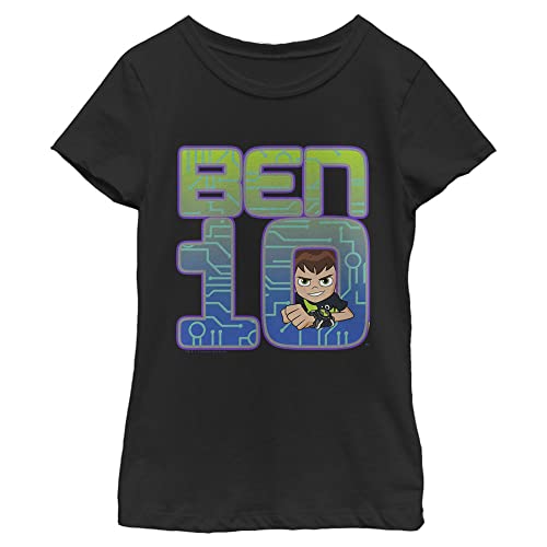 Ben 10 Camiseta Ben Ten Camiseta para Unisex niño, Negro, XL