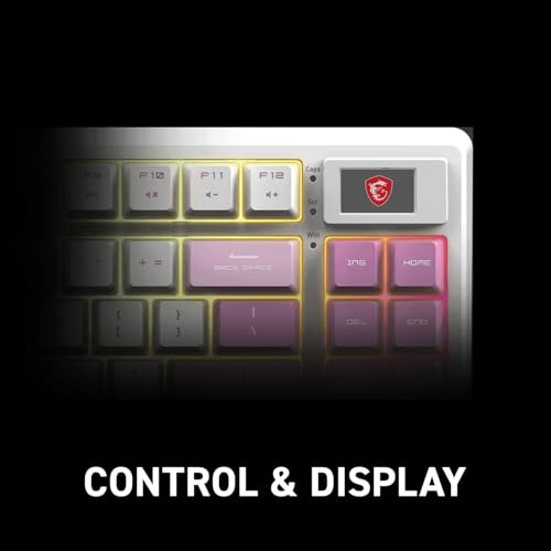Image of msi Forge GK600 TKL W Violet US - Mechanical Linear SWITCHES - Dye-Sublimated PBT Keycaps, Anti-Slip Base, RGB LED, USB 2.0, Bluetooth, 2.4 GHz - Tenkeyless