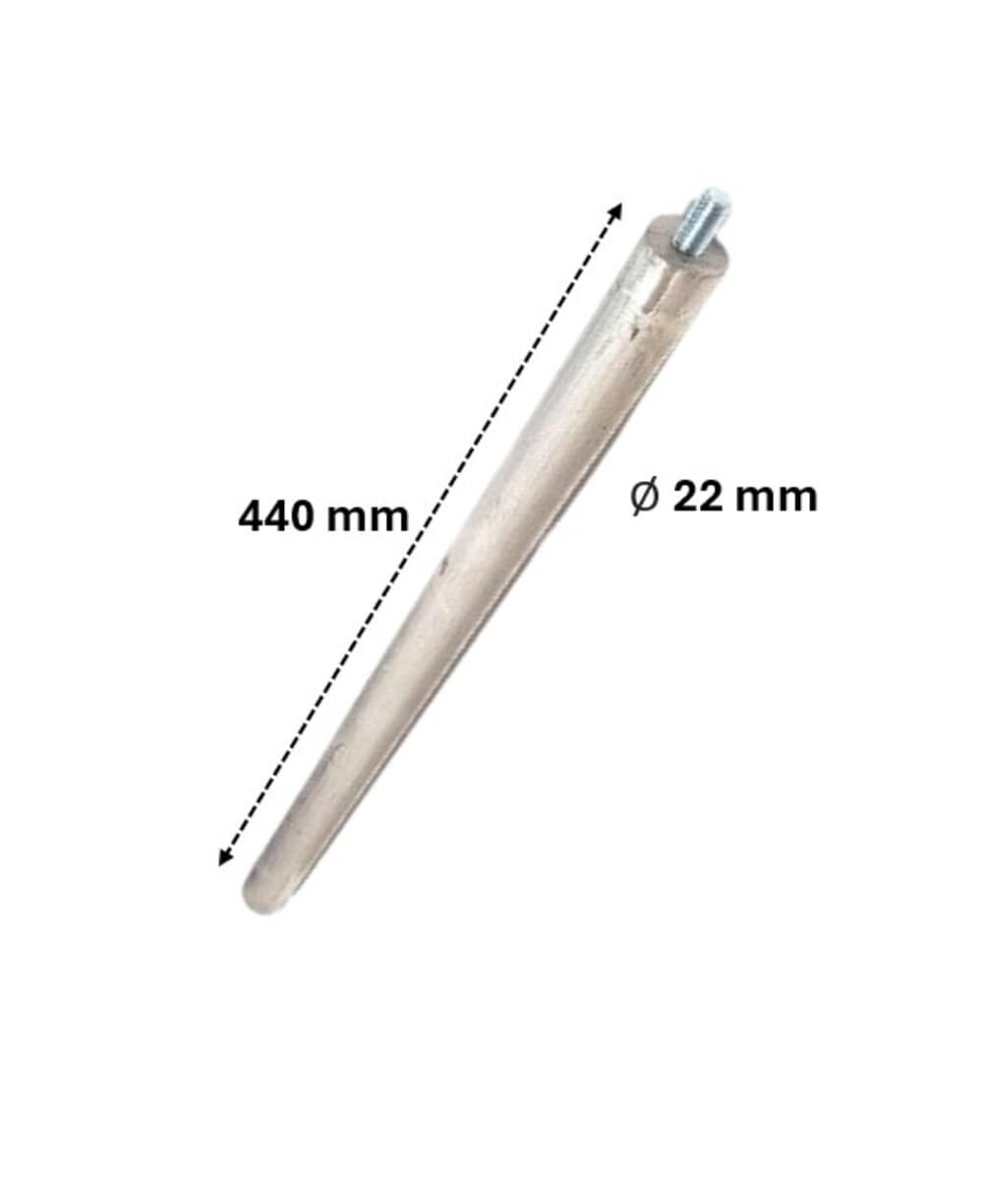 Recamania Portavainas + Junta + Anodo para Termo para FAGOR, para Aspes, para Edesa | Medidas portavainas: 440mm, junta ∅ 165mm, ánodo ∅ 22x440mm