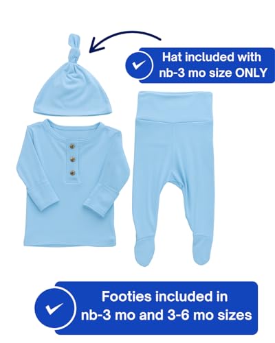 Image of Stroller Society Baby Outfit Set, Soft Baby Clothes, Neutral Newborn Clothes