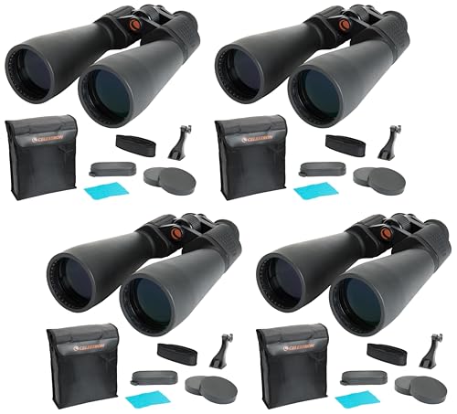 Image of Celestron SkyMaster 25x70 Binoculars, Powerful Binoculars for Detailed Long-Distance Viewing and Binocular Astronomy, Multi-Coated Optics, Tripod Adapter & Carrying Case (Pack of 4)