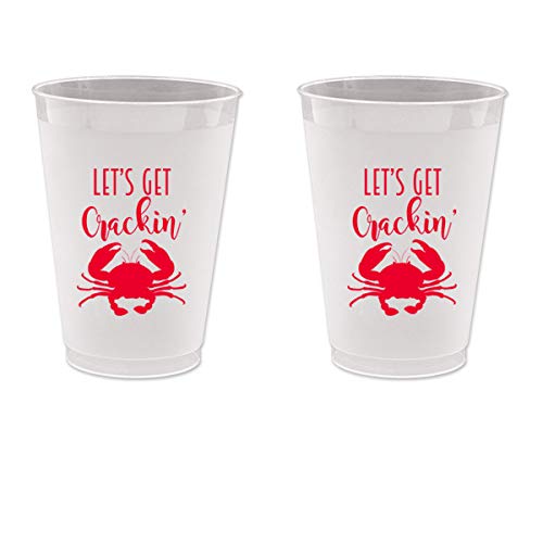 Red Crab Let's Get Crackin Frost Flex Plastic Cups - 10 count