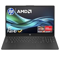HP 15.6" Laptop | AMD Ryzen 3 7320U Processor | 8 GB RAM | 256 GB SSD | AMD Radeon Graphics | FHD Display | Up to 11hrs 15 mins battery | Windows 11 | Dual Speakers | Jet Black | 15-fc0045sa
