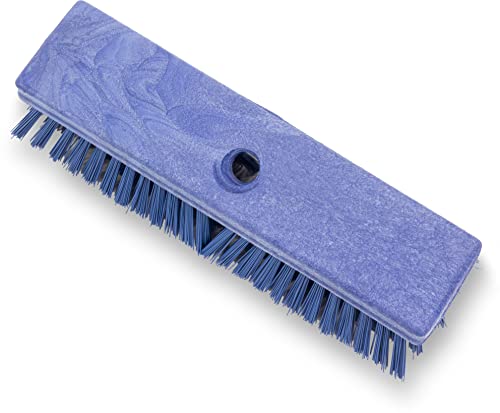 Image of SPARTA Plastic Floor Scrub Brush, Brush Head Only, Deck Brush with ACME Standard Thread Fitting for Deck, Industrial Kitchens, and Hospitals, 10 Inches, Blue, (Pack of 6)