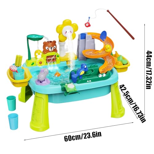 Table d'eau pour bébé jeu éducatif de pêche sensoriel 3-8 ans - 5