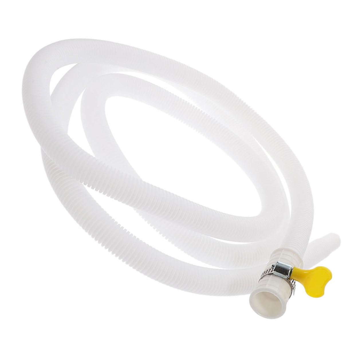 TOPBATHY Tubo di Scarico Flessibile per Condizionatore Bianco in Pe Resistente al Sole con Fascette in Abs e Acciaio Inossidabile per Uso Esterno e Prolungato