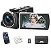 FIREFOTO Videokamera 4K 64MP Camcorder für YouTube, Video Kamera 18X Digitalzoom 3,0" 270° IPS Bildschirm, Vlogging Kamera mit 32GB SD-Karte, Batterie, Fernbedienung