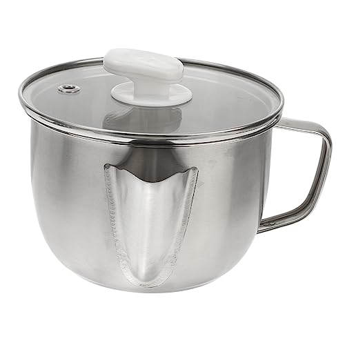 LABRIMP Contenitore Separatore Grasso Inossidabile Beccuccio e Antiscottatura per Filtrare Olio e Cucina