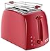 Russell Hobbs Textures Red Tostapane, 850 W, Rosso