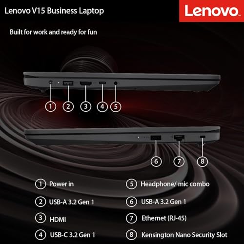 Image of Lenovo New V15 Business and Student Laptop, AMD Ryzen 3 7000 Series(Beat i7-1160G7), 16GB DDR5 RAM, 512GB PCIe SSD, 15.6 inch FHD IPS Display, Ethernet Port RJ-45, Windows 11 Pro, WOWPC USB, No Mouse