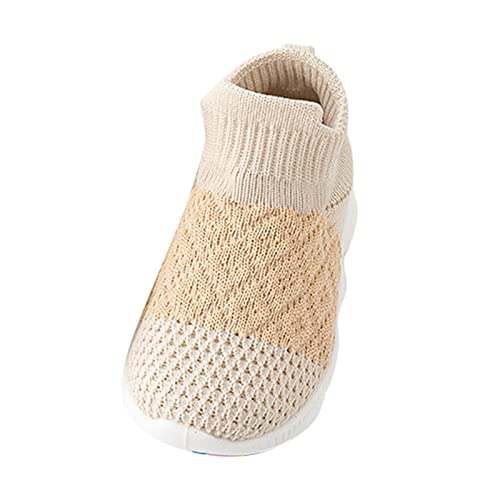 Baby Sock Shoes First Walking Slip On Sneaker Infant Non Slip Mesh Knitted Breathable Warm Tennis for Girls Size 3