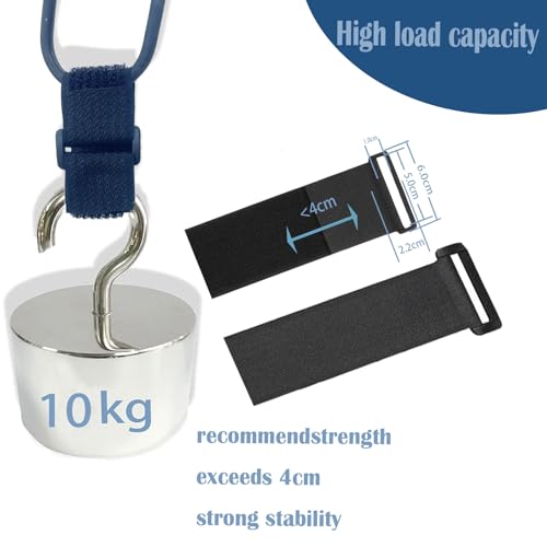 Image of 2 inch x 16ft Nylon Hook and Loop Straps with 25 Plastic Buckles。Reusable Adjustable Strips Freely Cut-to-Length Straps for Organizer or Storage Straps（ Black）