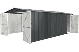 20x13 Ft Outdoor Metal Storage Shed for Backyard Car & Trucks
