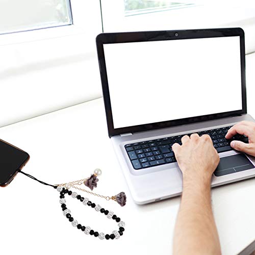 Hemobllo Tiras para telefone celular criativas pingente de flor de cristal pingente bonito bolso cha