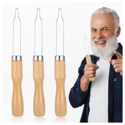 Button Hook Tool Set of 3 – Stainless Steel & Wooden Handle, One-Handed Dressing Aid for Arthritis, Limited Dexterity, Ideal for Elderly, Seniors, Disabled Adults (Easy-Grip)