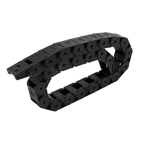 Aexit 18mmx18mm Black Chains Nylon Towline Cable Drag Chain Wire Carrier Roller Chains 800mm Length