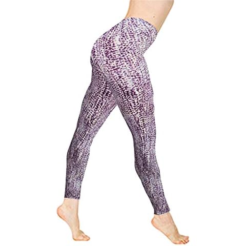 Girls Printed Sports Leggings Lilac Snakeskin (3-12 Years) (10 Years) Cover