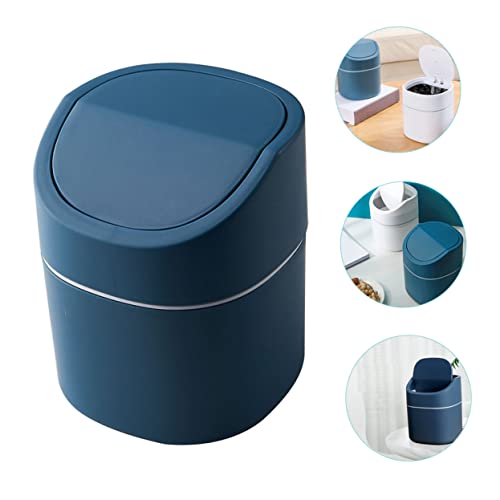 Mini caneca de basura con tapa compacta para escritorio miniatura 3