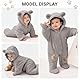 Baby Schneeanzüge Winter Overall mit Kapuze Fleece Strampler Mädchen Jungen Warm Outfits- Gr. 6-9 Monate (73 cm), Rot