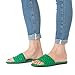 Mtzyoa Braided Flat Sandals for Women Woven Green Size 8.5 Casual Dressy Fashion Summer Comfortable Party Sandals