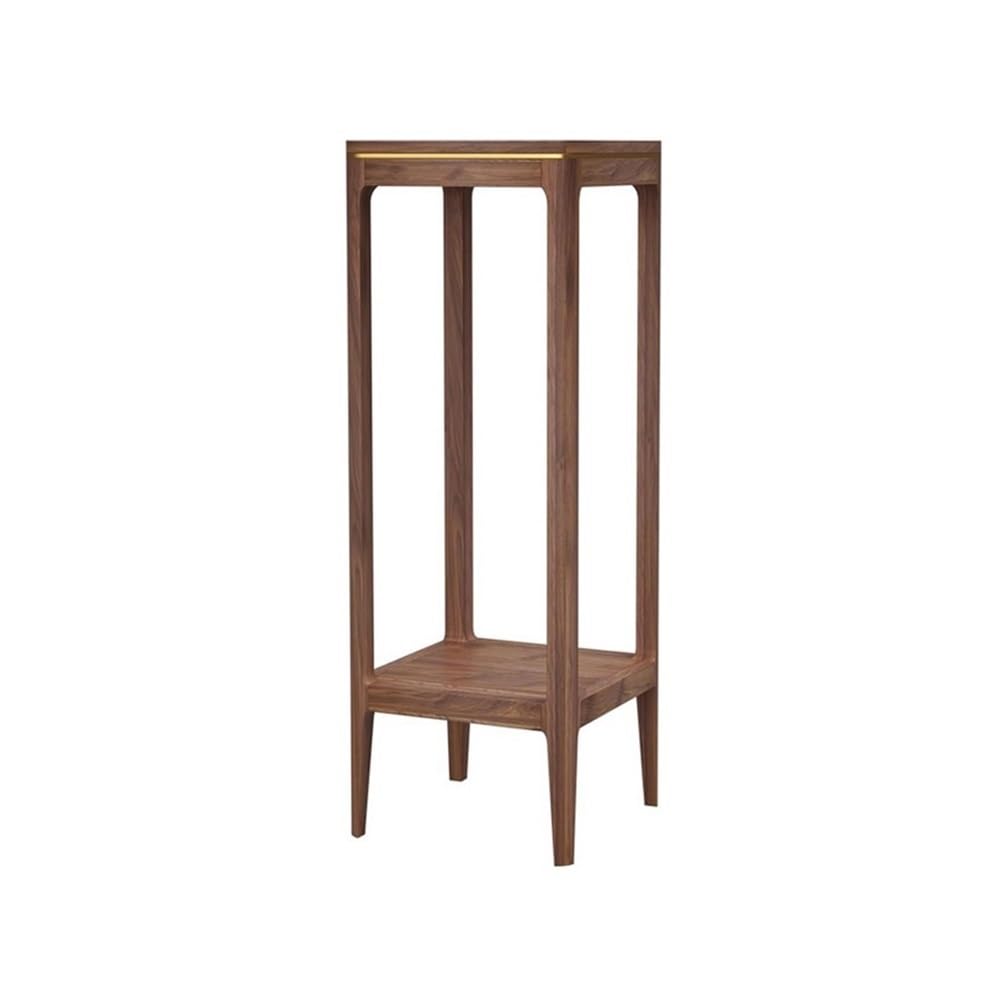 birene Vase Stand Black Walnut Plant Display Stand, New Chinese Living Room Floor-standing Household Bonsai Rack(L)