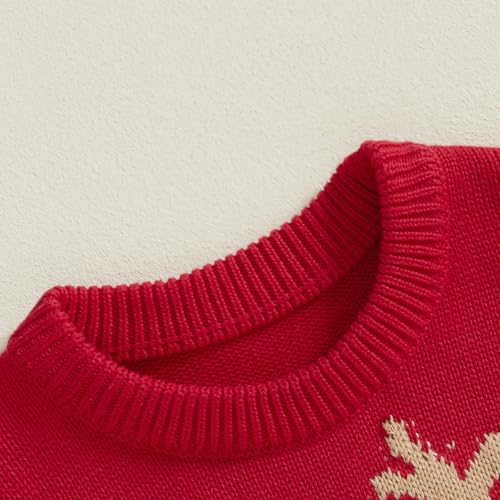 Toddler Baby Boy Girl Knit Sweater Christmas Outfit Deer Pullover Crewneck Sweatshirt Warm Christmas Sweater4