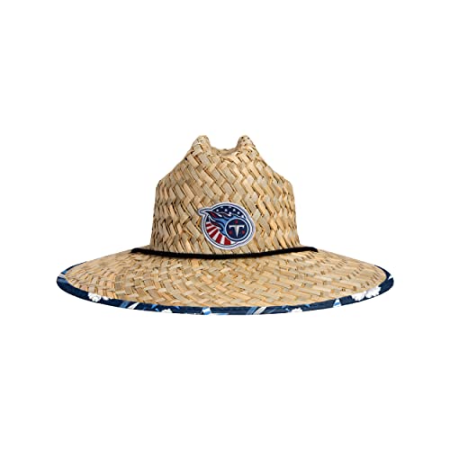 Image of NFL Team Logo Americana Floral Lifeguard Beach Straw Sun Hat