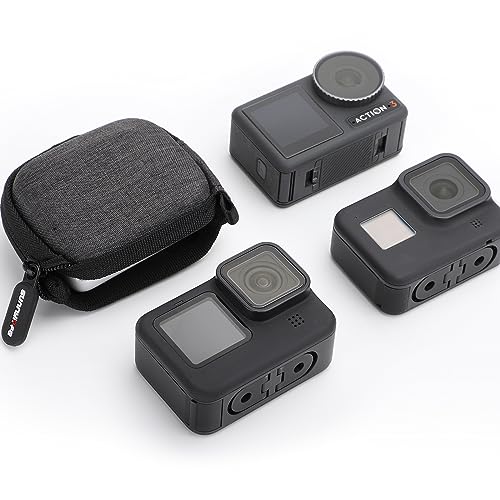 UKATOF Insta360 GO 3/DJI Action 3/Gopro12収納ケース 半開式収納バッグ 携帯収納バッグアクセサリー用【汎用モデル】 (高級生地)