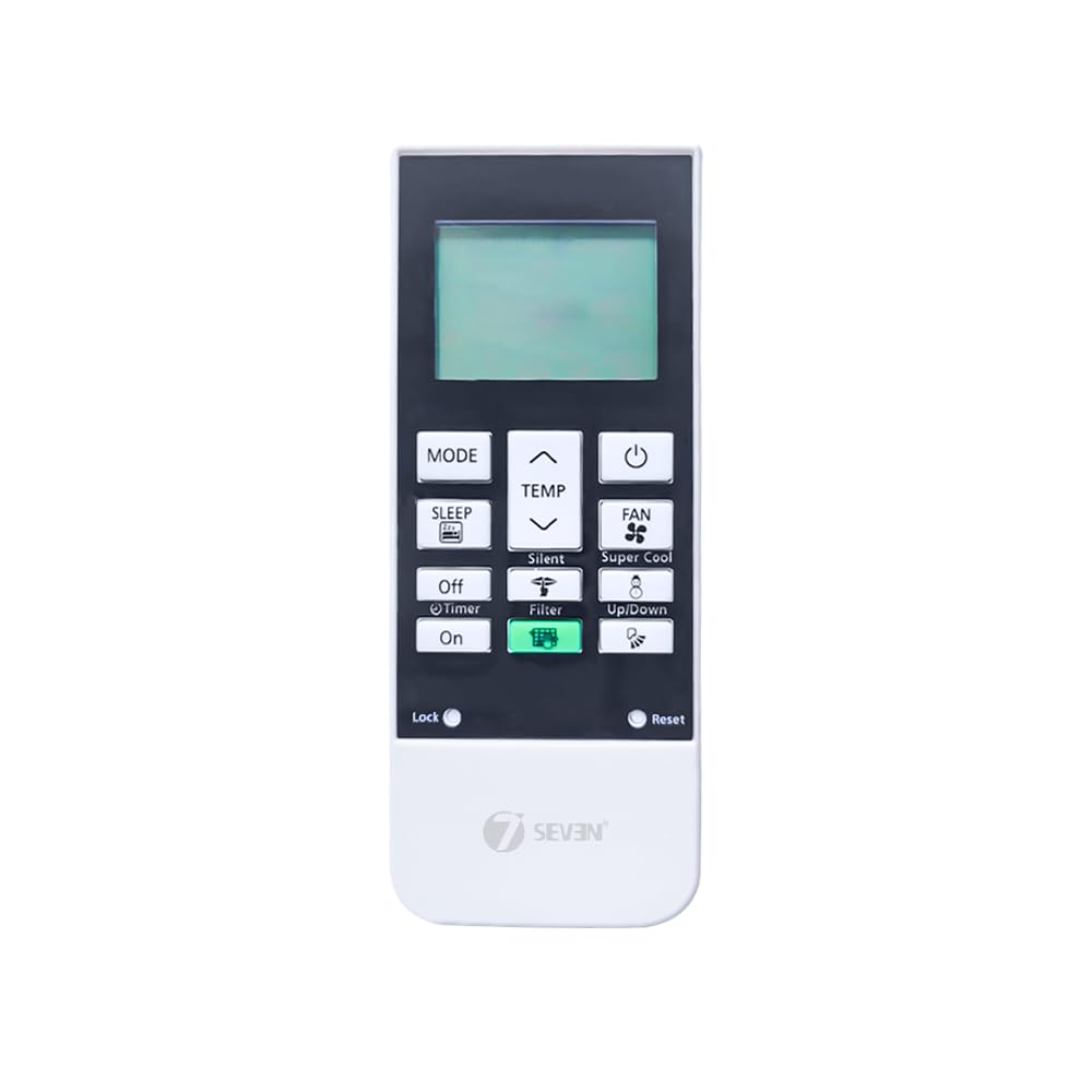 7seven® compatible hitachi ac remote control model 168d replacement remote control for 1 1.5 2 ton split & window air conditioner - match each keys for better performance & use aaa alkaline battery