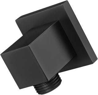 Conector de manguera de ducha de latón de diseño eficiente en color negro elegante adecuado para varios tipos de boquillas (G1/2)
