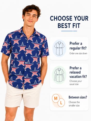 Image of Yoimira Hawaiian Shirts for Men, Print Mens Casual Short Sleeve Button Down Shirts Floral Aloha Beach Shirt