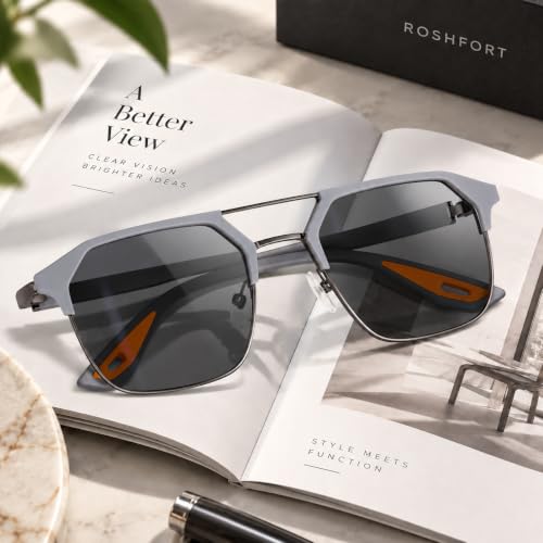 Image of Roshfort Blue Light Blocking Glasses, Computer Reading /Gaming /TV /Phones Glasses for Women Men,Anti Eyestrain & UV Glare