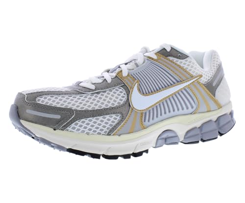 Nike Zoom Vomero 5 Shoes (HJ7247-099, Platinum Tint/Metallic Pewter/Metallic Gold/White)