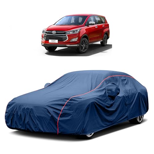 Image of Heavy-Duty Car Cover for Compatible with Toyota Innova Crysta (2016 to 2025 All Models) Deluxe Car Protection Cover ? Waterproof & UV-Resistant All-Season Exterior Protection