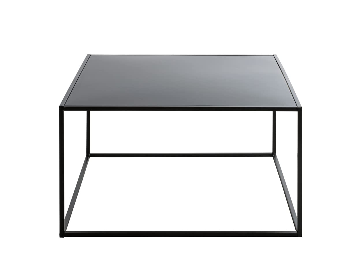 HAKU Beistelltisch schwarz Metall Couchtisch klein - Maße: B 70 x H 40 x T 70 cm Style: Modern